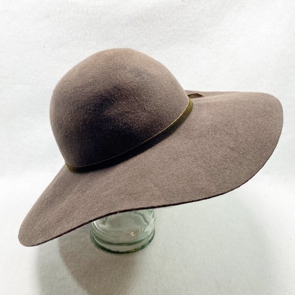 Grace Hats Brown Wool Wide Brim Hat main image 5